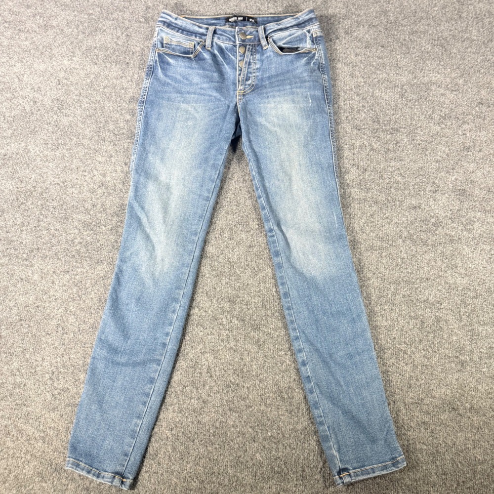 Miss Me Skinny Jeans Button Fly Distressed Denim Medium Wash Size 26 Womens Slim
